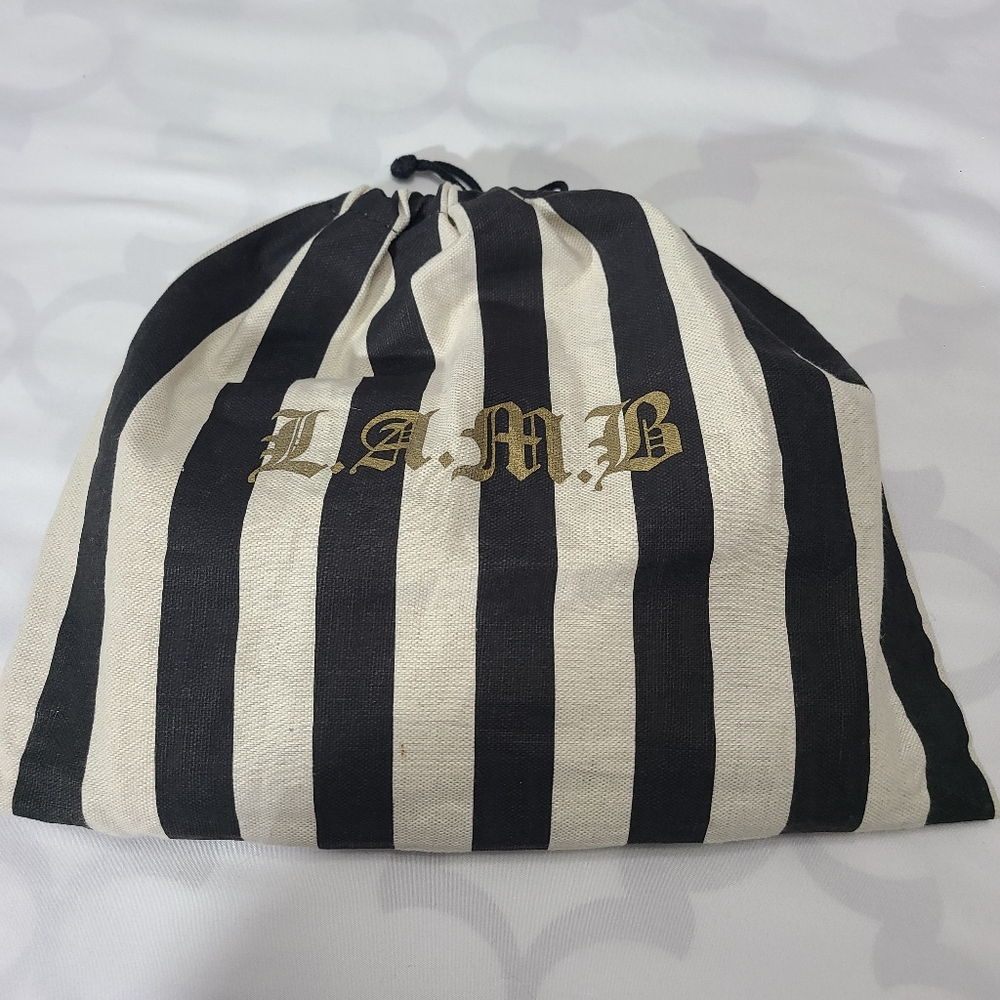 L.A.M.B. by Gwen Stefani Frosted Pearl Clutch Leather Designer NWT - Picture 10 of 10